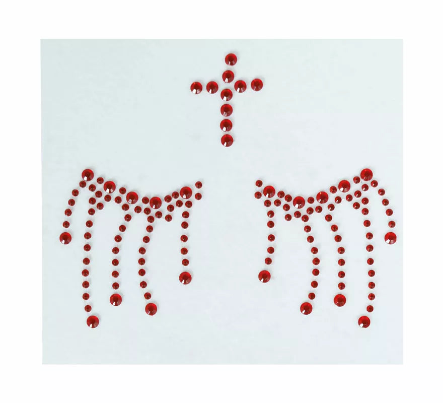Translation missing: it.Joyas Faciales Cruz roja Adhesivas de 13x15 cm