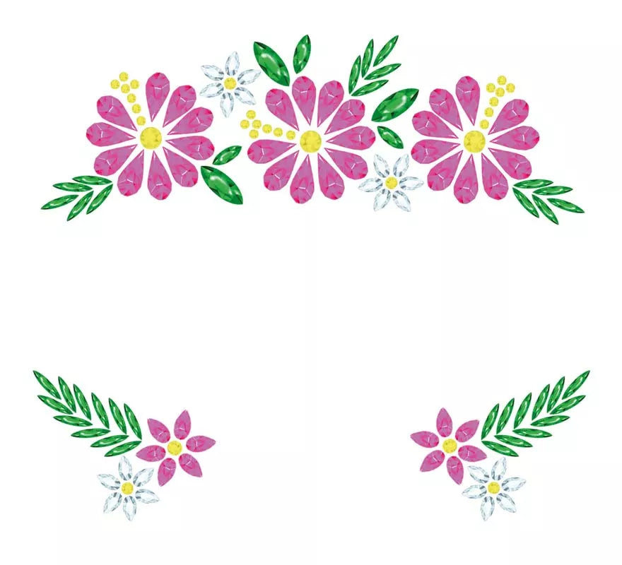 Translation missing: it.Joyas Faciales Flores rosa y verde