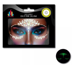 Gioielli per il viso Gemme Gocce luminescenti per adulti