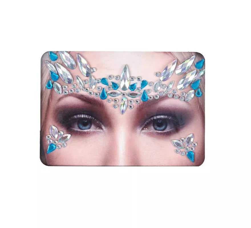 Translation missing: it.Joyas Faciales gotas azul y plateado brillantes