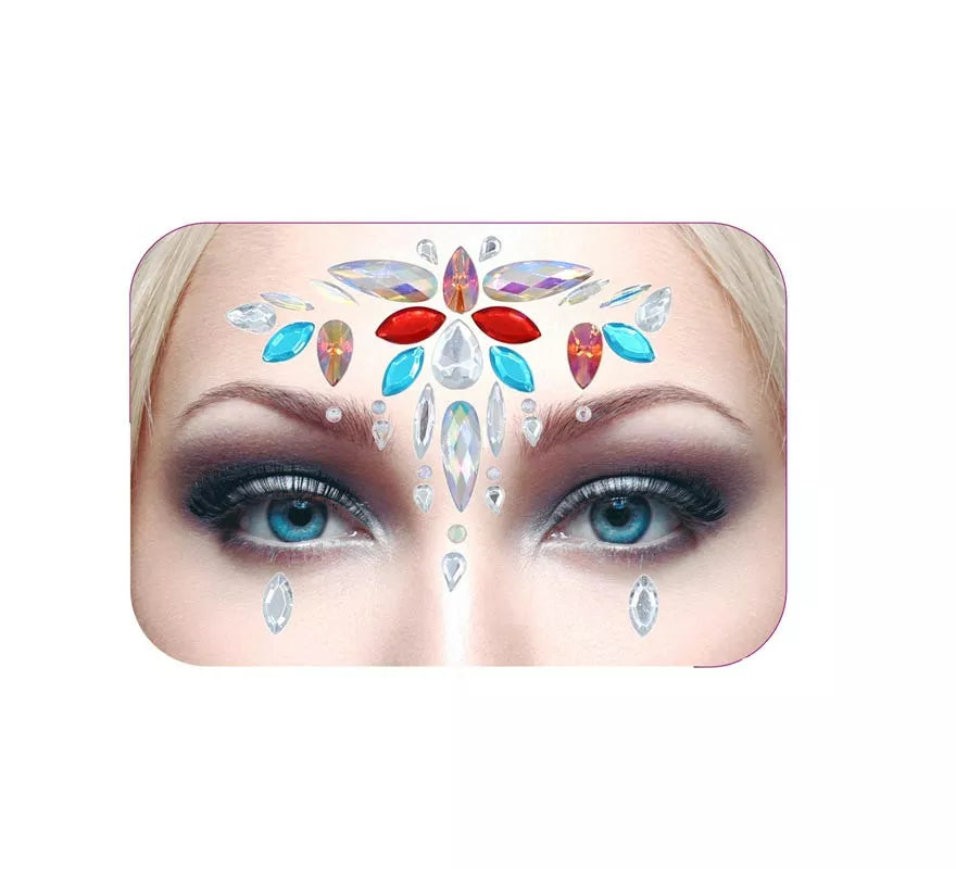 Translation missing: it.Joyas Faciales gotas azul y rojo brillantes