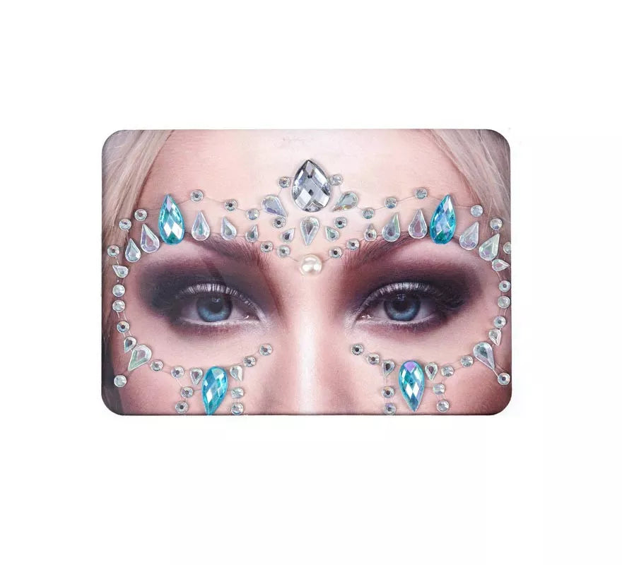 Translation missing: it.Joyas Faciales gotas plateado y azul brillantes