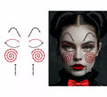 Joyas Faciales Muñeco Asesino Adhesivas de 13x15 cm