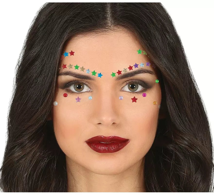 Translation missing: it.Joyas Faciales Pestañas y Cejas Estrellas multicolor
