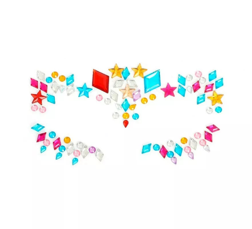 Translation missing: es.Joyas Faciales rombos y estrellas multicolor
