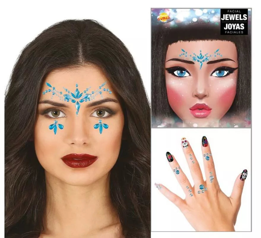 Translation missing: it.Joyas Faciales y Uñas azul Diamantes elegantes