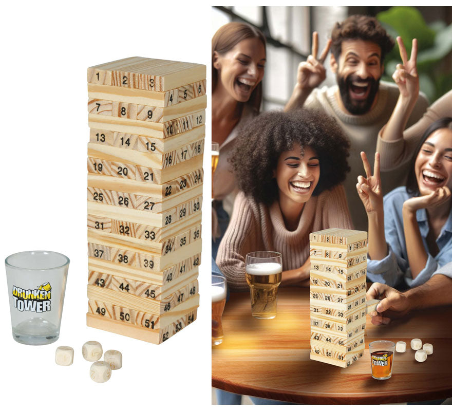 Translation missing: it.Juego de Equilibrio Bloques de madera y 4 Vasitos