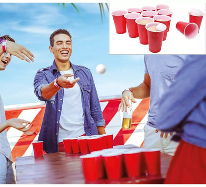 Juego de La Cerveza: 12 Vasos y 15 Pelotas