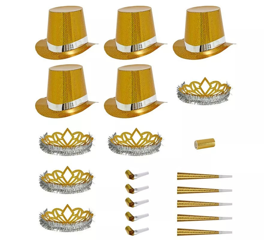 Translation missing: it.Kit 5 Cotillones Las Vegas Party Holográfico dorado