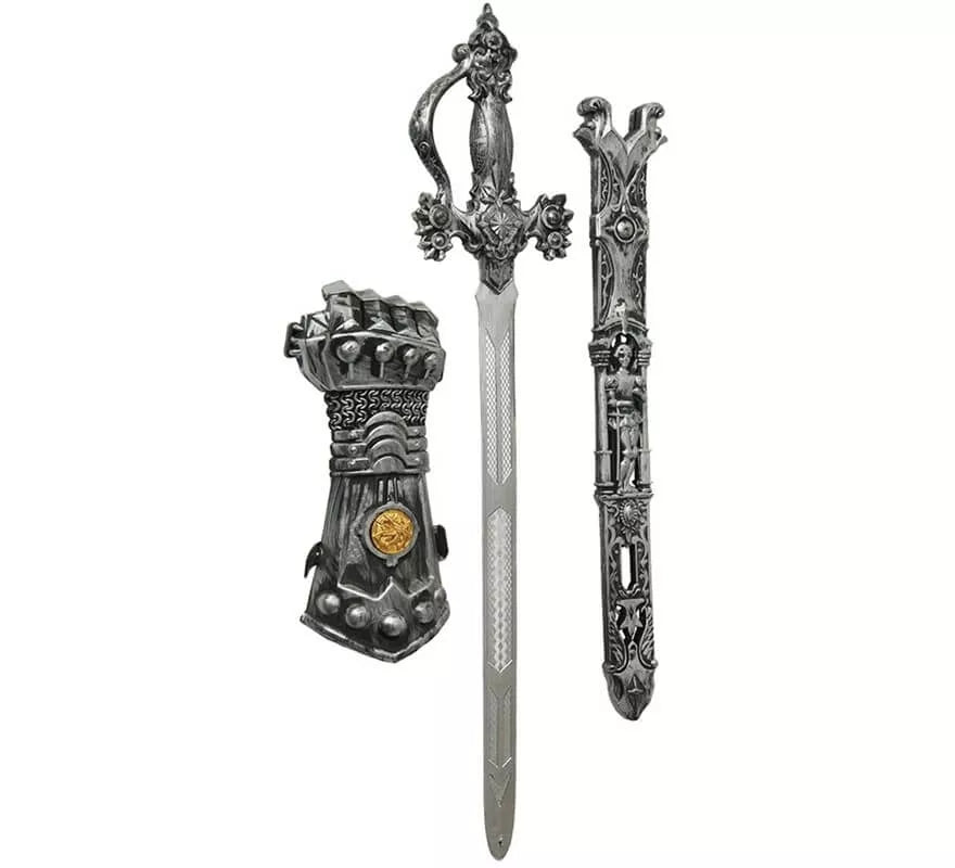 Translation missing: it.Kit Caballero Medieval: Espada de 65 cm y Guantelete