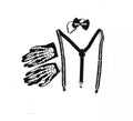 Kit Calavera: Tirantes, Pajarita y Guantes