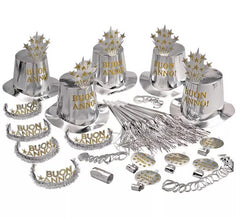 Kit Coton Buon Anno Argento per 10 persone
