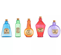 Kit di 5 Bottiglie di Pozioni decorative che misurano 21,25x21x5,6 cm