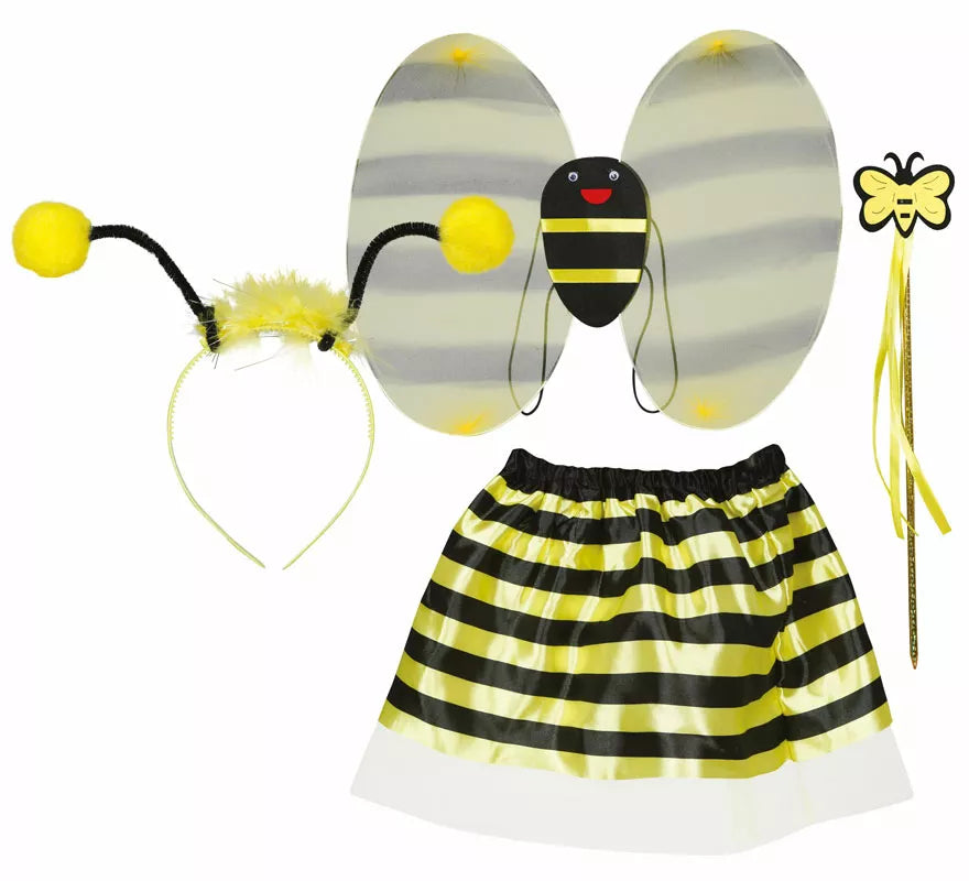 Translation missing: it.Kit de Abejita infantil: Diadema, alas, varita y falda