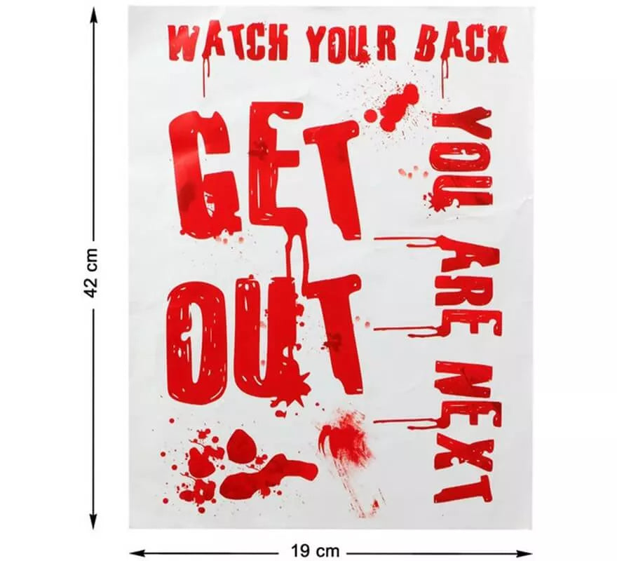Translation missing: it.Kit de Adhesivas con Sangre para Halloween 42x19 cm