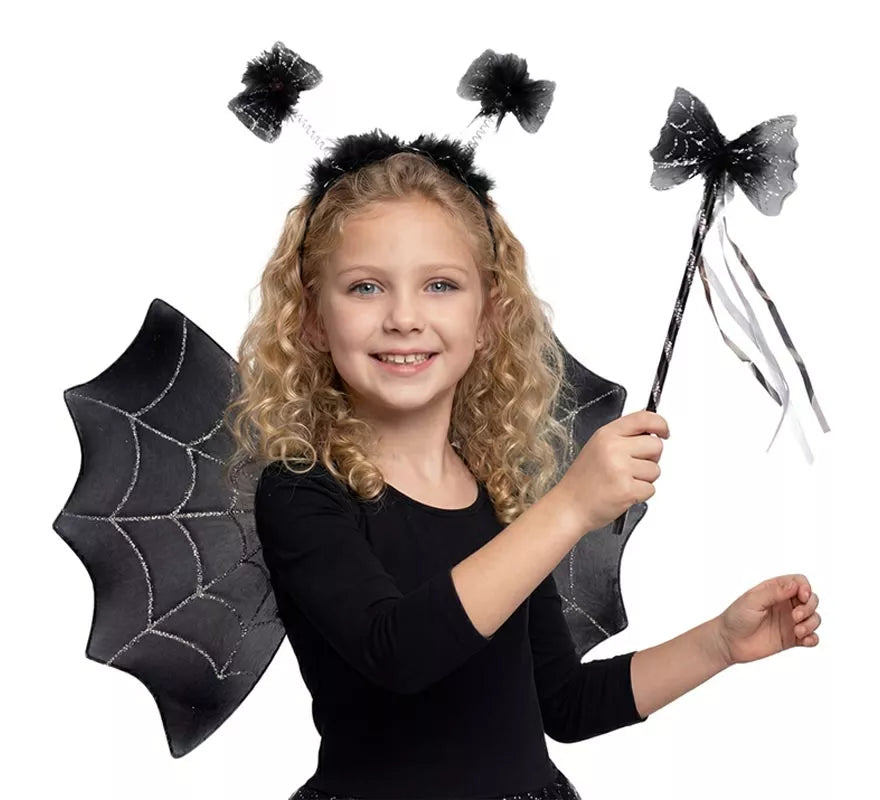 Translation missing: it.Kit de Araña Infantil: Tiara, Varita y Alas de 47x39 cm