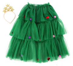 Kit Albero di Natale: Cerchietto e Mantella in Tulle da 54 cm