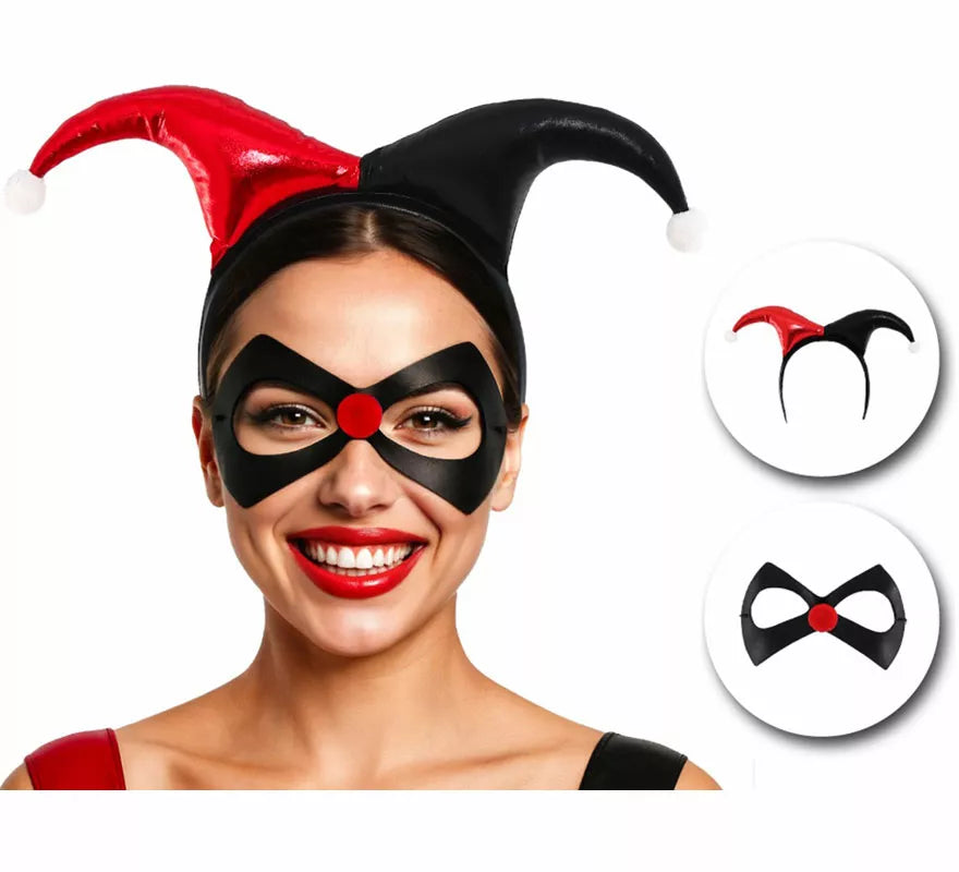 Translation missing: it.Kit de Arlequina para mujer: Diadema y Antifaz