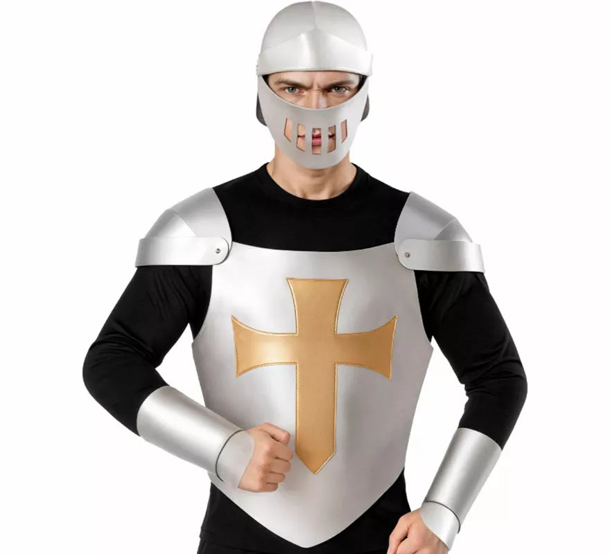 Translation missing: it.Kit de Armadura Medieval plateada para hombre