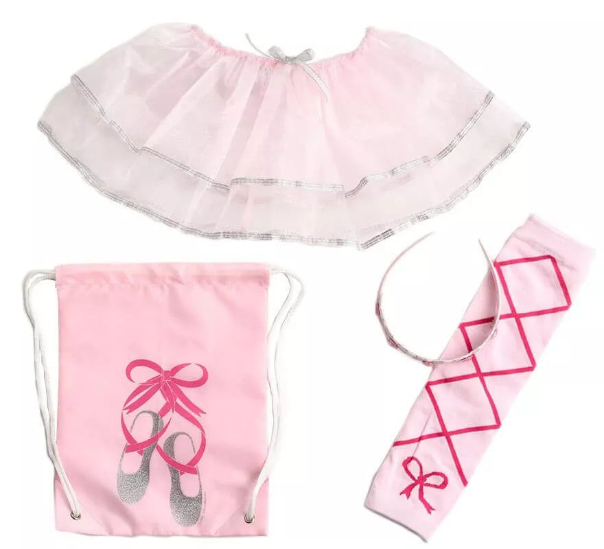 Translation missing: it.Kit de Bailarina rosa infantil: Diadema, Tutú y Calentadores