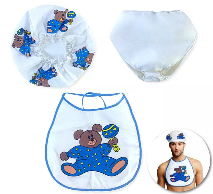 Translation missing: it.Kit de Bebé para adulto: Gorro, Babero y Pañal
