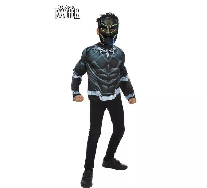Translation missing: it.Kit de Black Panther infantil: Top y Máscara