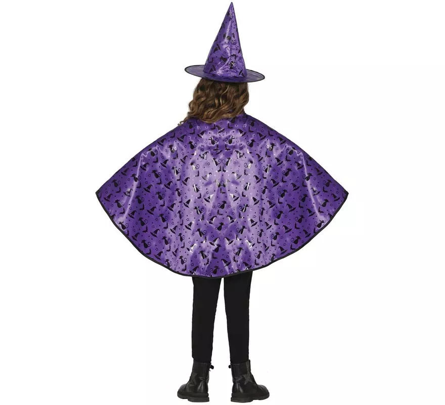 Translation missing: it.Kit de Bruja lila Infantil: Capa y Sombrero