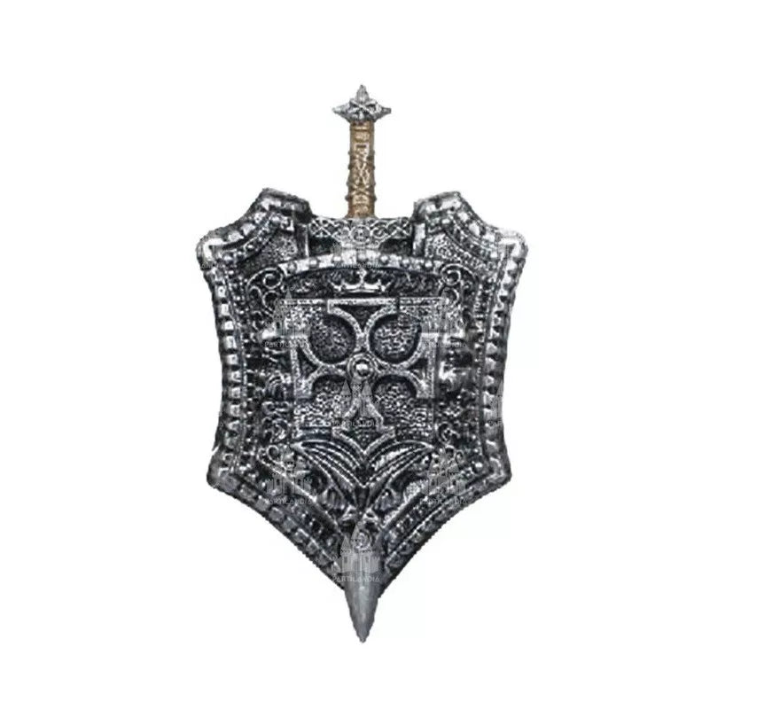 Translation missing: it.Kit de Caballero Cruzado: Escudo y Espada de juguete de 46 cm
