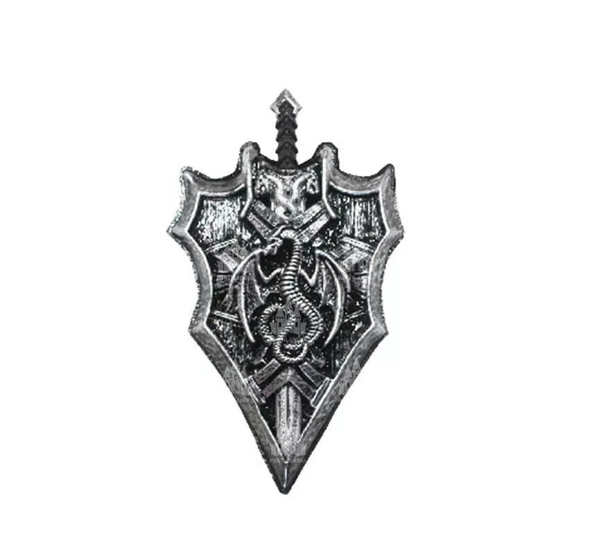 Translation missing: it.Kit de Caballero Medieval: Escudo y Espada dragón de juguete de 61 cm