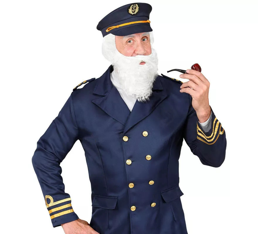 Kit de Capitán Lobo de Mar: Gorra, Barba y Pipa