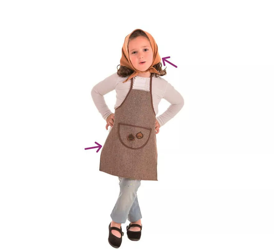 Translation missing: es.Kit de Castañera Otoño para niña: Delantal y Pañuelo