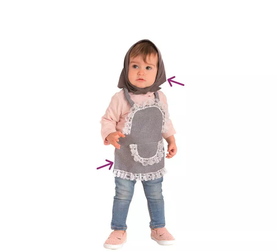 Kit de Castañera para bebé: Delantal y pañuelo