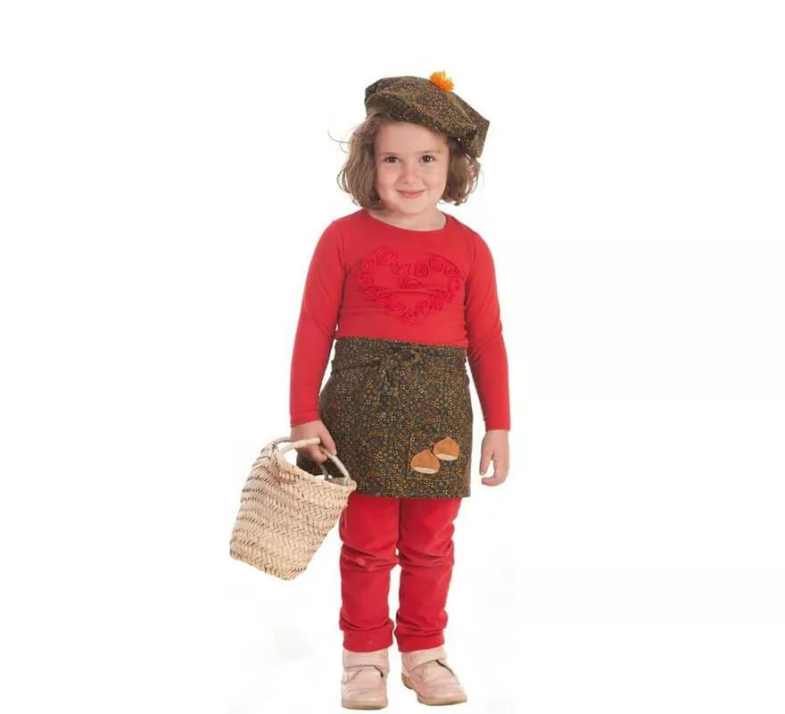 Translation missing: it.Kit de Castañera para niña: Delantal y Gorro con Flores