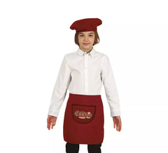 Kit Castañero per bambini: berretto marrone e grembiule