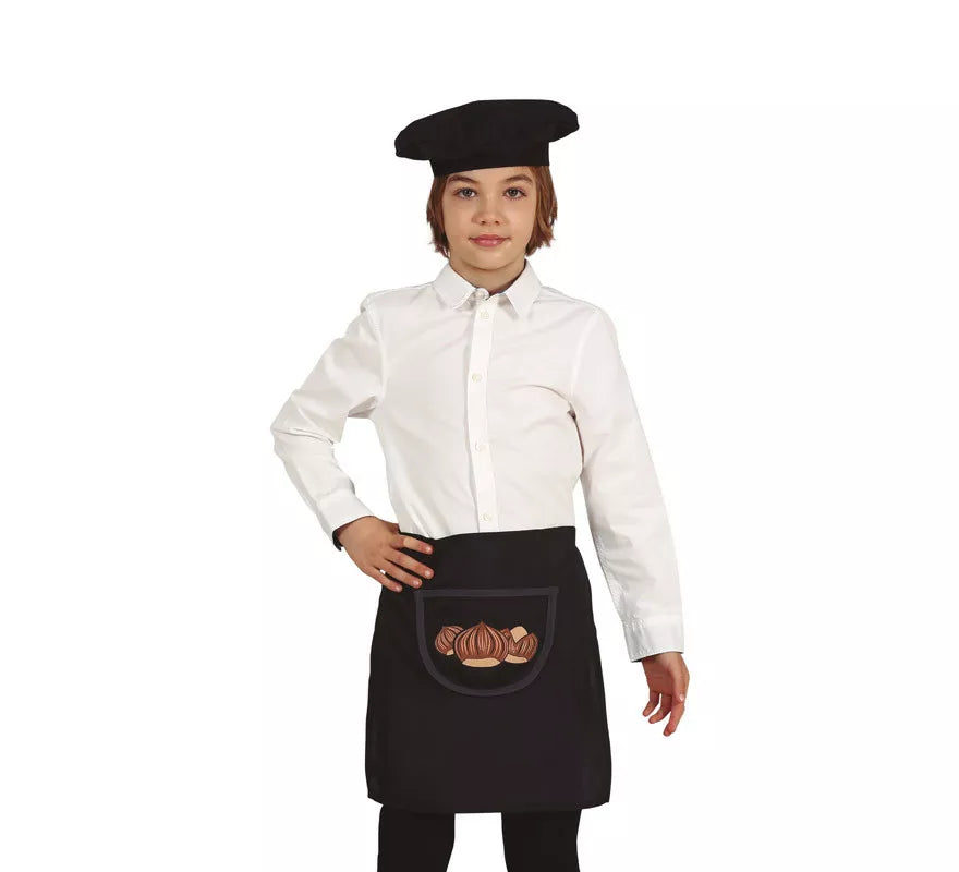 Translation missing: it.Kit de Castañero Infantil: Boina y Delantal Negro