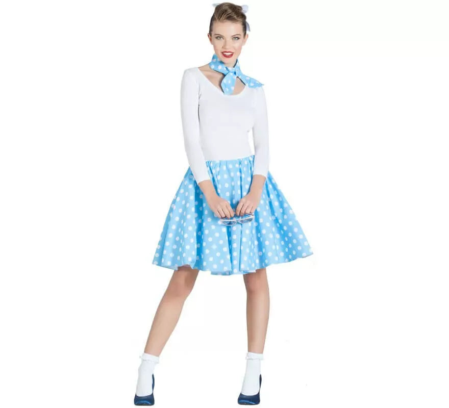 Translation missing: it.Kit de Chica Pin Up Azul para mujer: Falda y Pañuelo