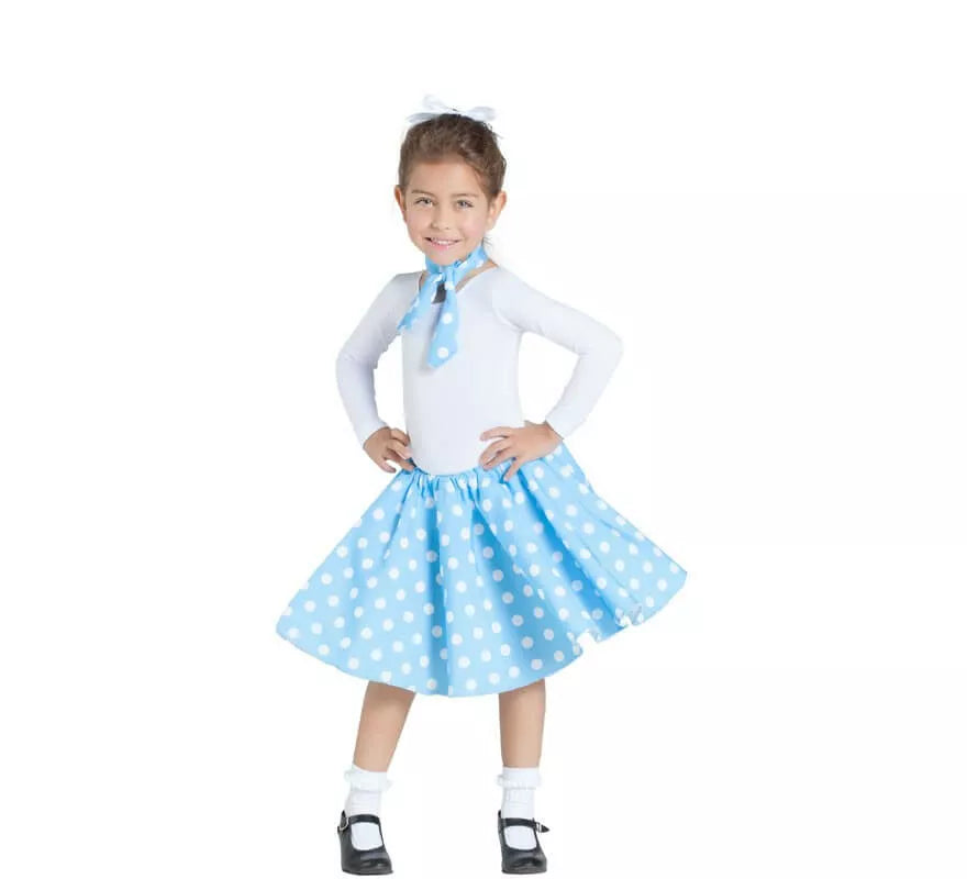 Translation missing: it.Kit de Chica Pin Up Azul para niña: Falda y Pañuelo