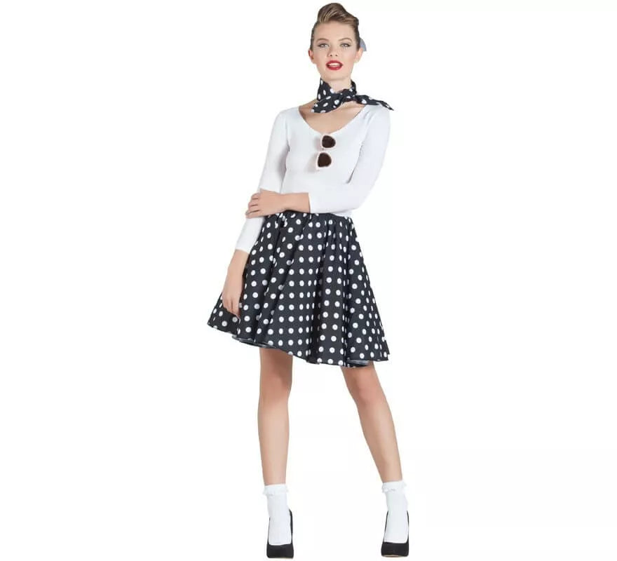 Translation missing: it.Kit de Chica Pin Up Negro para mujer: Falda y Pañuelo