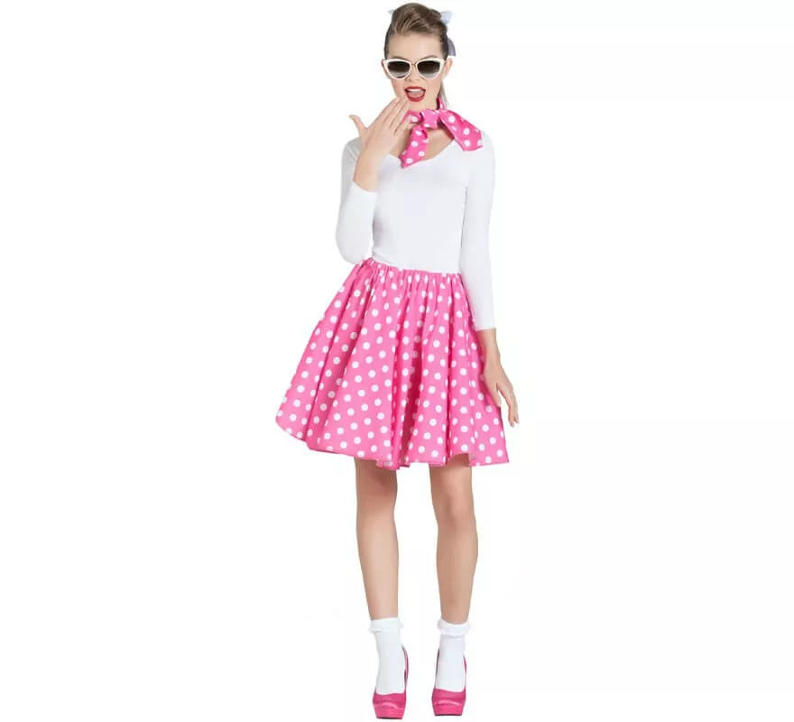 Translation missing: it.Kit de Chica Pin Up Rosa para mujer: Falda y Pañuelo