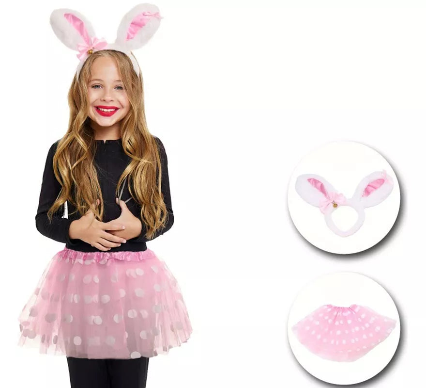 Translation missing: it.Kit de Conejita Lunares infantil: Tutú y Diadema