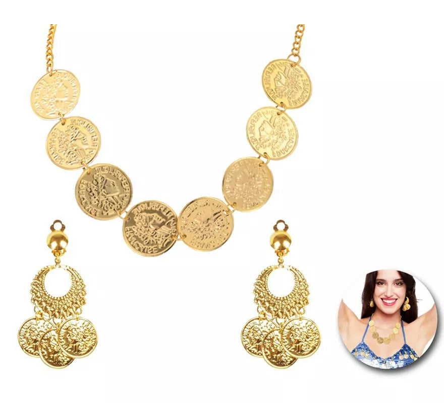 Translation missing: it.Kit de Dama Árabe adulto: 2 Pendientes y Collar