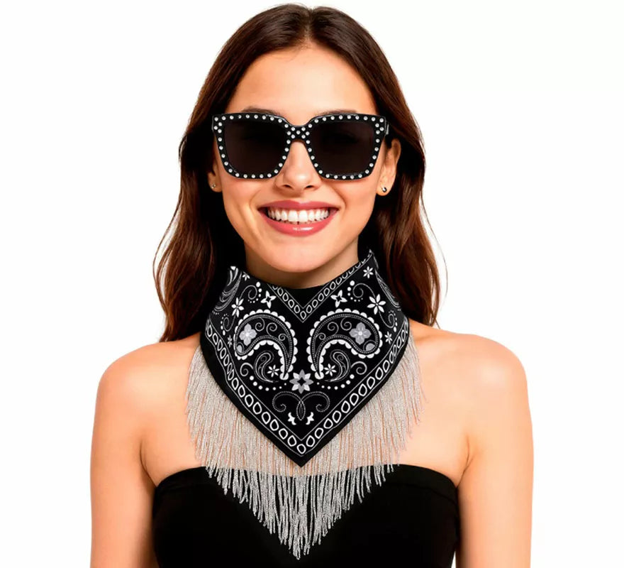 Translation missing: es.Kit de Despedida negro para mujer: Pañuelo y Gafas