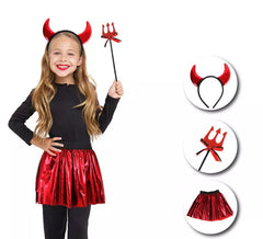 Kit da diavolo per bambini: tutù, cerchietto e mini tridente