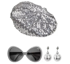 Kit de Disco Babe: Gorro, Gafas y Pendientes