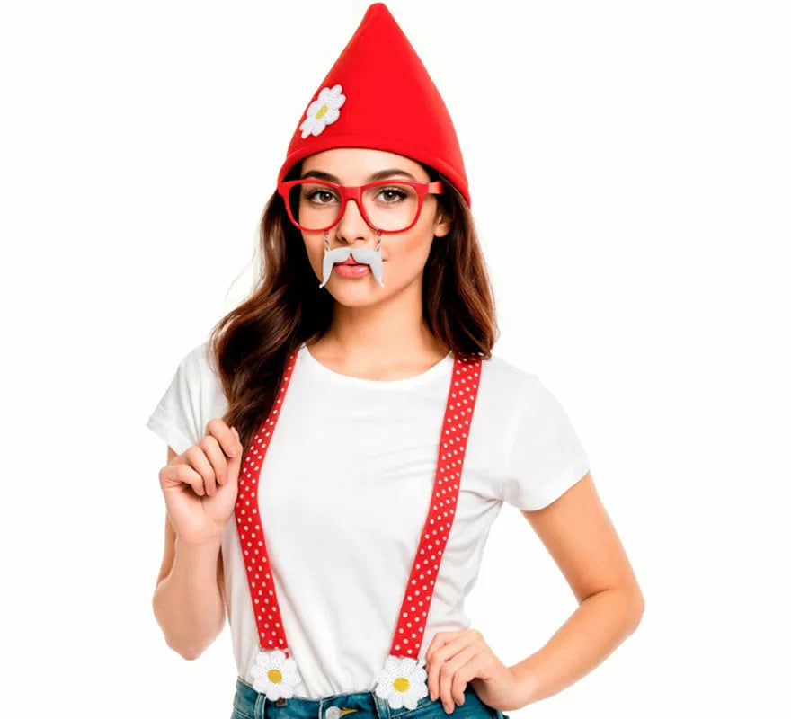Translation missing: it.Kit de Enanita: Gorro, Gafas con Bigote y Tirantes