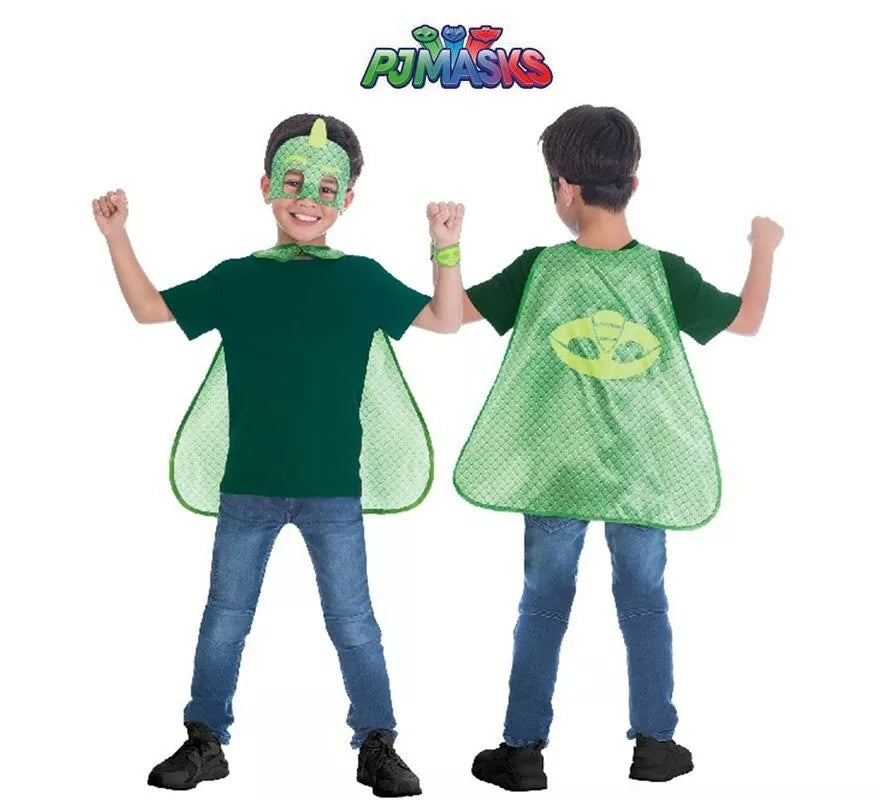 Translation missing: es.Kit de Gekko de Pj Masks Infantil: Antifaz, capa y pulsera