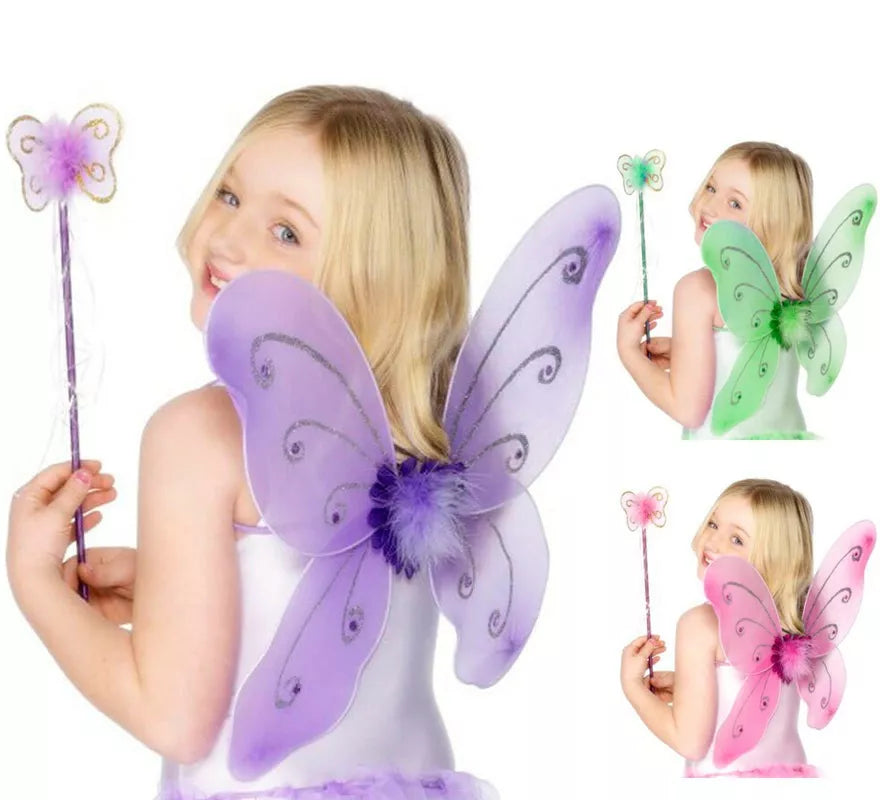 Translation missing: it.Kit de Hada Infantil en varios colores: Alas de mariposa y Varita Mágica