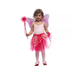 Kit de Hada rosa oscuro con alas para niña