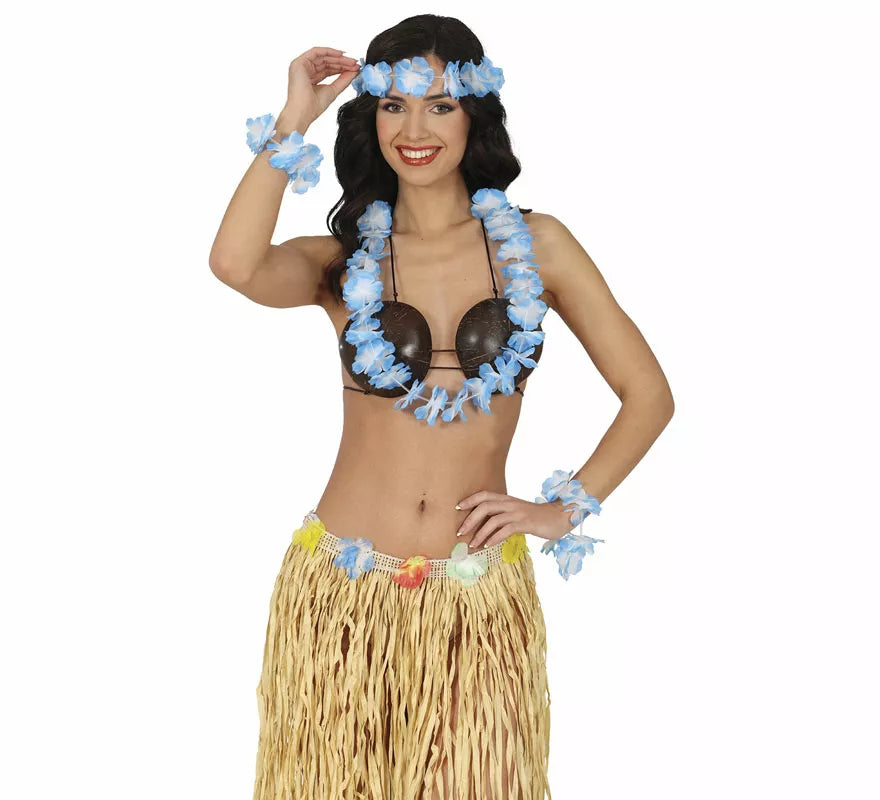 Translation missing: it.Kit de Hawaiana azul: Collar, tocado y pulseras