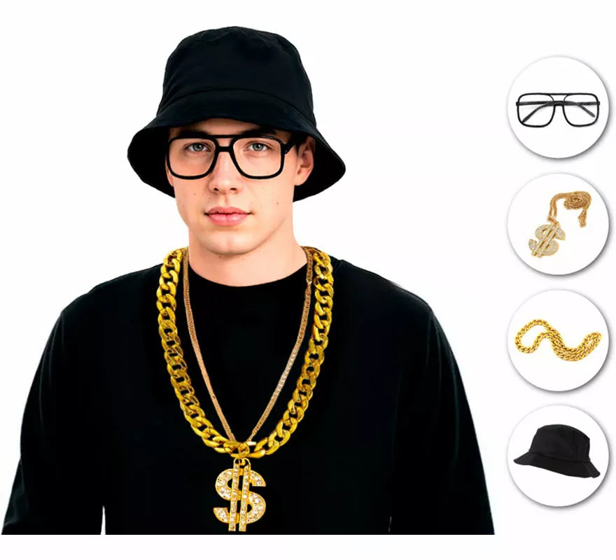 Translation missing: it.Kit de Hip-hop: Gorro, Gafas, Collar y Colgante